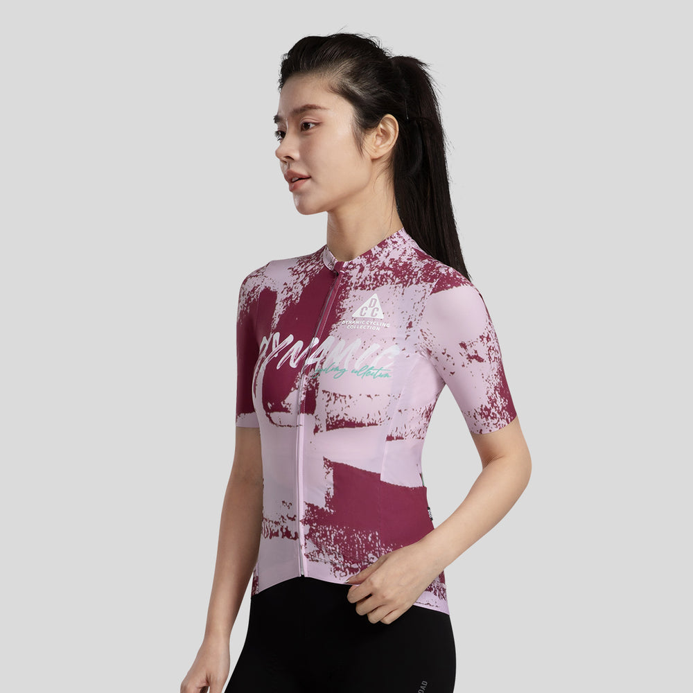 ART BRUSH Women's Level Pro Air Short Sleeve Jersey Brownish Red DCCF250104
