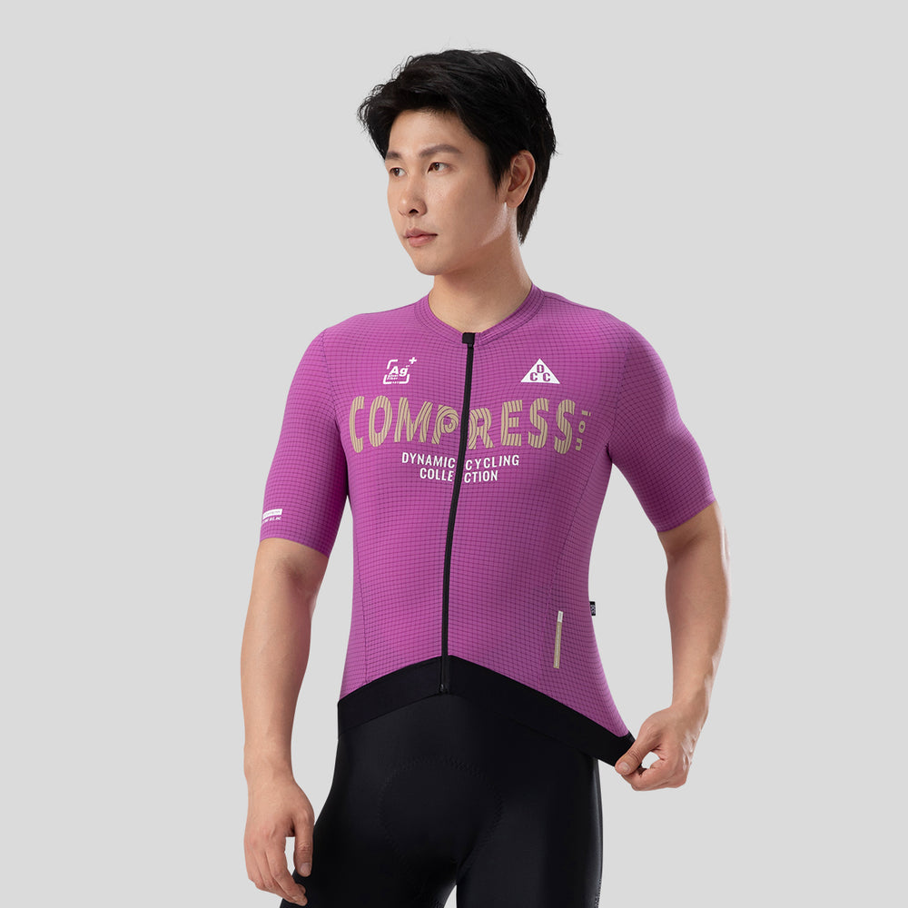 COMPRESS Men's Elite SS Jersey Milk Bright Purple DCCM240929