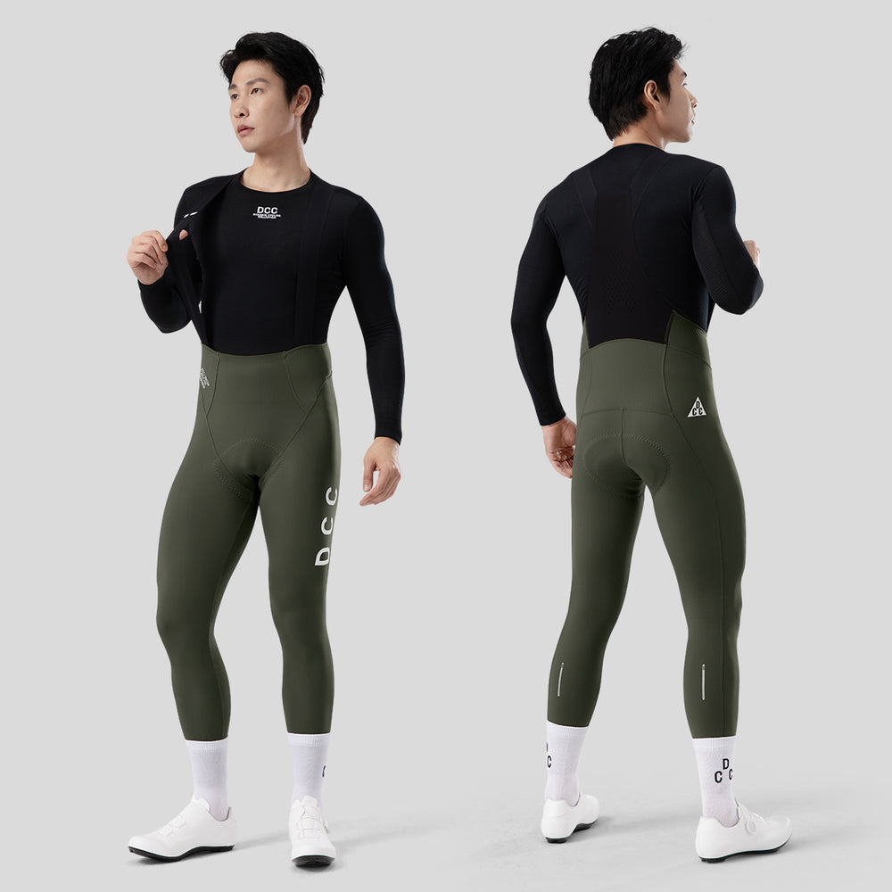 LINGYUE Winter Bib Tights for Men Army Green DCCT250215