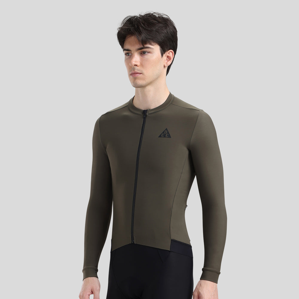 LINGYUE Men's Essential  LS Jersey Army Green DCCM250513