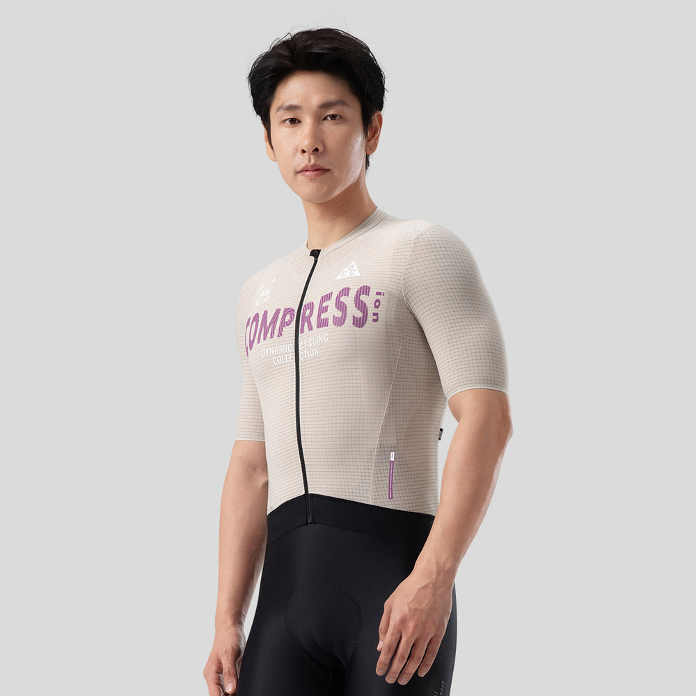COMPRESS Men's Elite SS Jersey Milk Grey DCCM240929