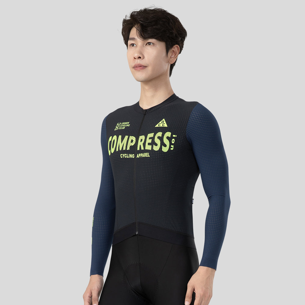 COMPRESS Men's Elite LS Jersey Black DCCM240619