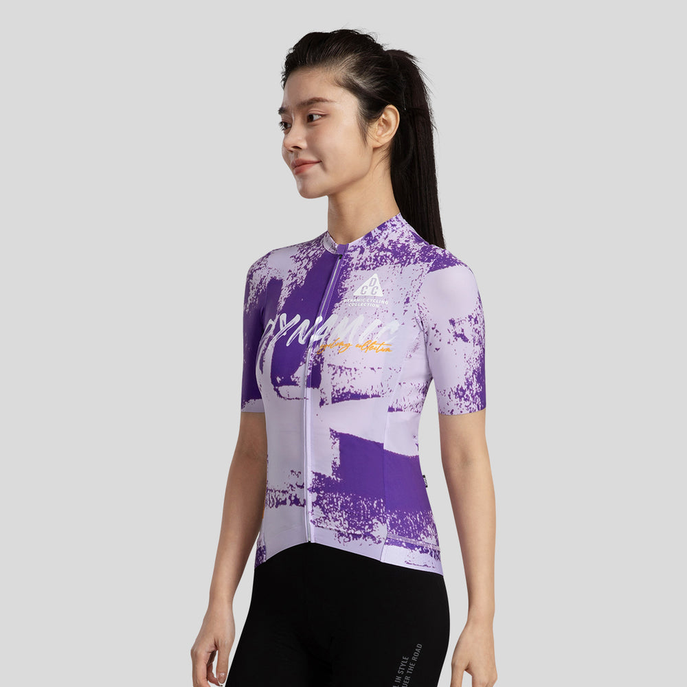 ART BRUSH Women's Level Pro Air Short Sleeve Jersey Purple DCCF250104