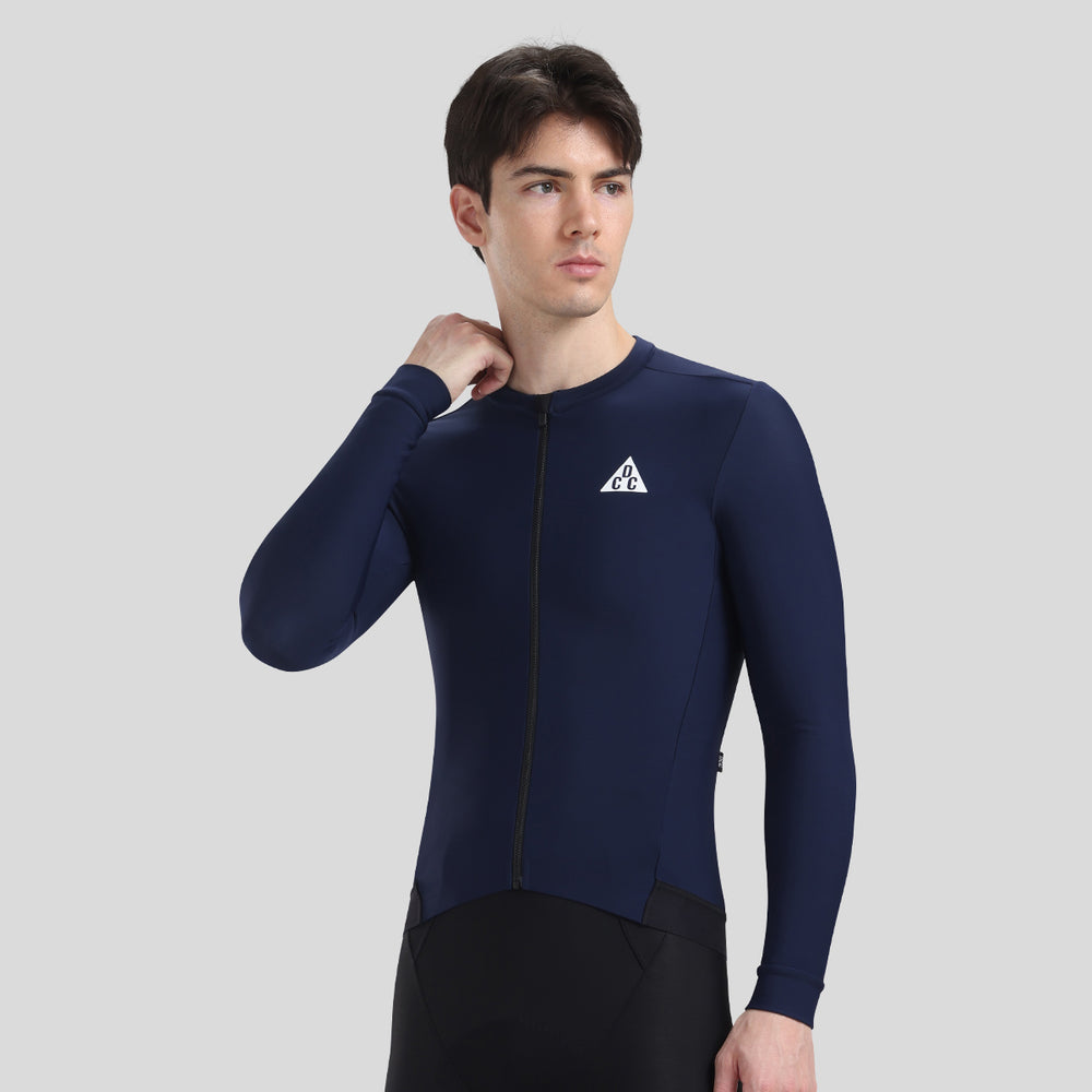 LINGYUE Men's Essential  LS Jersey Navy Blue DCCM250513