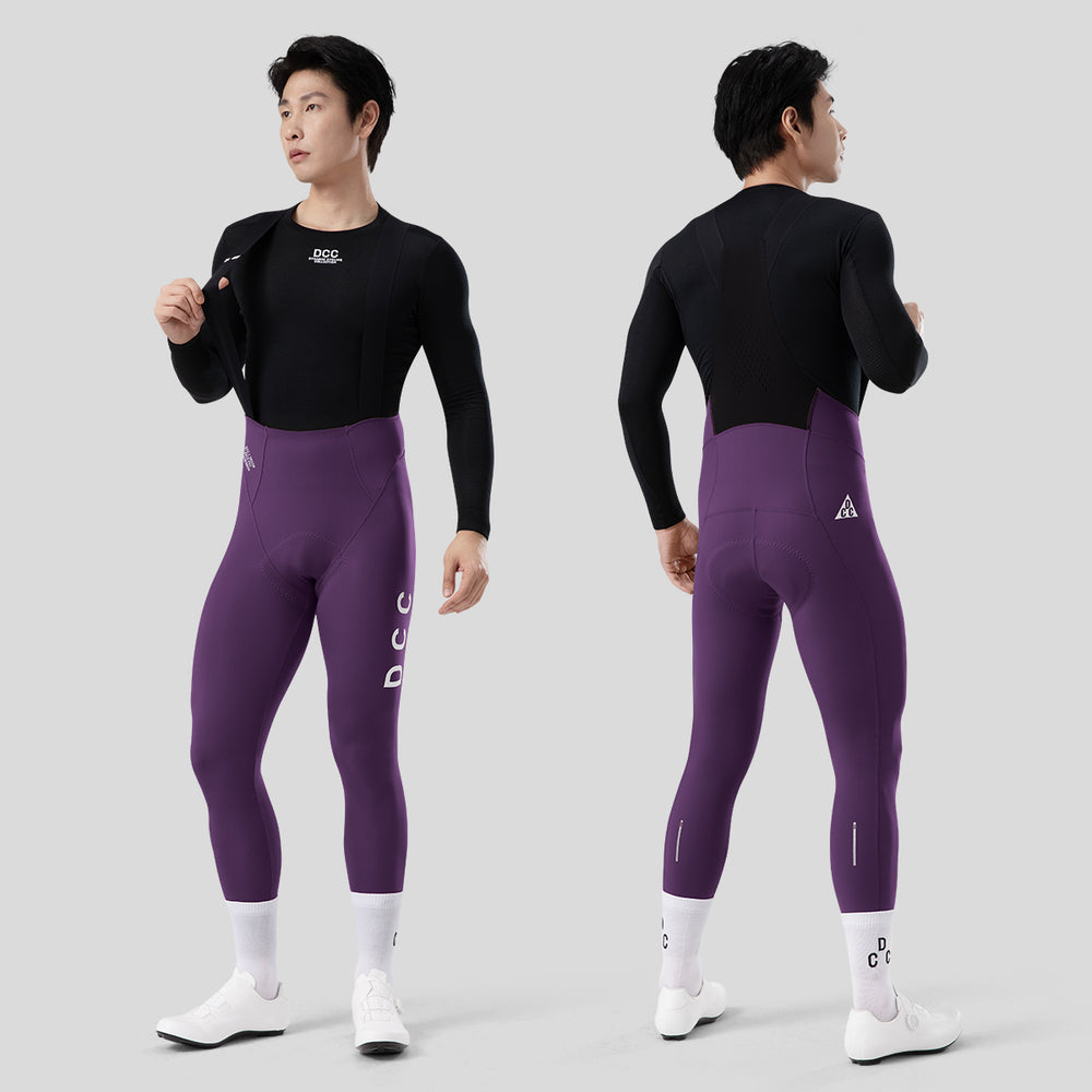LINGYUE Winter Bib Tights for Men Violet DCCT250215