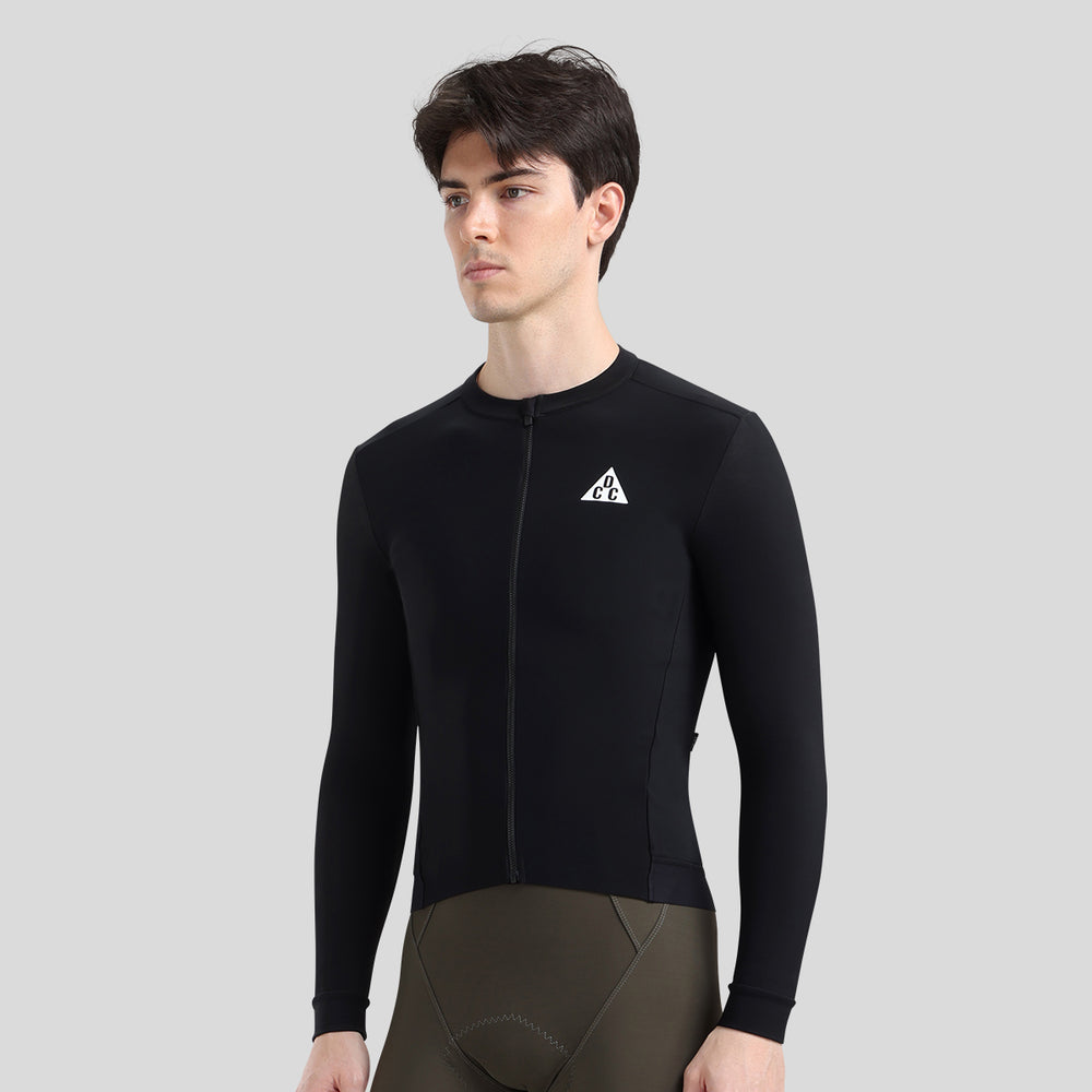 LINGYUE Men's Essential  LS Jersey Black DCCM250513